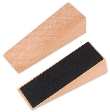 2 Stück Türstopper Rutschfest Türstopper Boden Hartholzkeile perfekt für Fliesen oder Teppichboden und andere Böden Unterlegkeile kein Türknallen mehr Wandschutz Türstopper Boden für alle Arten