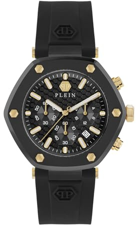 Philipp Plein Herren Chronograph Quarz Armbanduhr The Hexagon Chrono