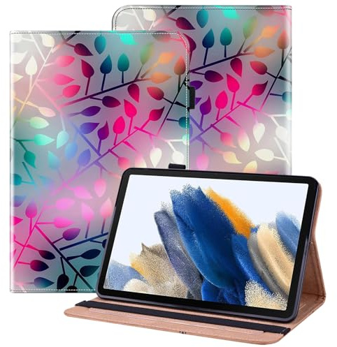 BOLELAW Hülle für Samsung Galaxy Tab A7 Lite 8.7 Zoll (2021, SM-T220/T225) – PU Leder Folio mit Stifthalter, Kartenschlitz & Standfunktion, Ahornblatt