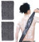 EUPSIIU 2 Piezas Toalla Exfoliante para la Espalda Exfoliante para Cuerpo Y La Ducha Paños, Back Scrubber Ducha Toalla, Accesorio de Baño, para Hombres Mujer, Iimpieza Corporal y Masaj (Negro)