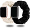 YUTOU Lot de 2 bracelets élastiques compatibles avec Apple Watch Scrunchies - 38 mm, 40 mm, 41 mm - Pour Apple iWatch 8/7/6/5/4/3/2/1 SE (noir/lumière étoilée)