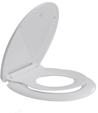 blumfeldt Asiento Inodoro DOMBACH para niños con Cierre Suave y liberación rápida - Asiento extraíble 2 en 1 para niños y Adultos, Antibacteriano, Resistente a los arañazos, fácil de Instalar, 175 kg