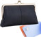 Kiss Lock Porte-monnaie avec fermoir, porte-cartes de crédit en cuir PU, grande capacité, portefeuille vintage pour femme, accessoire de mode, rangement moderne pour, Noir , Refer to description,