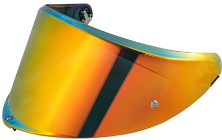 Motorradhelm Visier,Motorrad Windschutzscheibe Helm Visier für K6/K6s,Helm Visier mit Anti-Beschlag-Nagelbefestigung,Helmlinsenvisier Motorradhelm Zube(Chrom Rot)