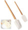 2 Pièces Spatule Silicone Cuisine, Spatule Patisserie Silicone avec Manche en Bois, Résistante à la Chaleur et Antiadhésive Spatule Nutella, Convient pour Pâte, Pâtisserie, Mélange de Confiture