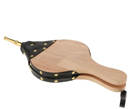 LearnLyrics Feuerlöscher | Kaminofen mit Blasebalg aus, großer Holzfeuer, Luftgebläse, Düse aus Gusseisen, Blasebalg für Camping im Freien