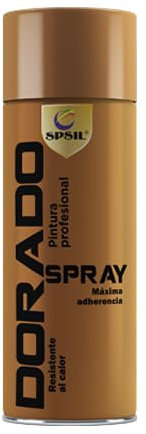 SPSIL Pintura Spray Dorado Brillo 400ml - Spray para uso Profesional y Doméstico en múltiples superficies - Alta Adherencia y Cobertura - Secado Rápido