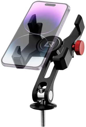 ROCKBROS Handyhalterung Fahrrad, Handyhalter Motorrad wasserdichte Aluminium, Handy Halter Universal für 4.7-7.09 Smartphone, Bike Phone Holder Lenker für MTB, Gravel, Ebike und Scooter