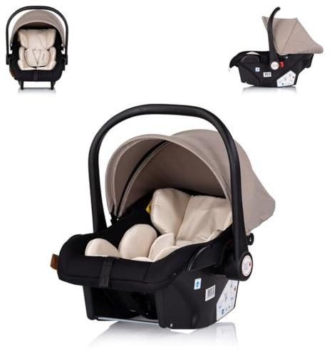 Chipolino Babyschale Amore i-Size Gruppe 0+ (0-13 kg) Kissen Griff verstellbar, Farbe:hellbraun