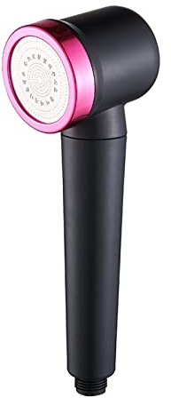 Spa Shower Head High Pressure Saving Water Handheld Shower Washable Removable Premium Bathroom Water Filter (Color : Black Set 7)