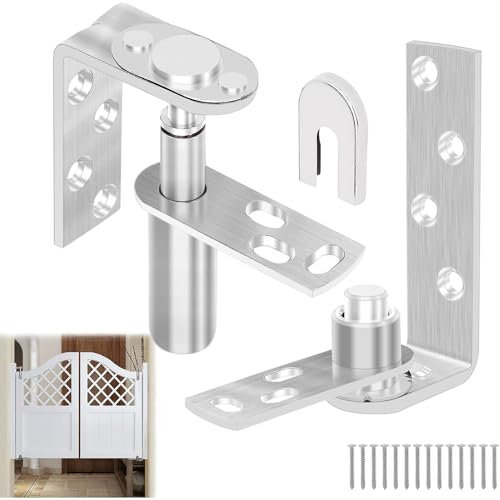 Wotendy Charnières de Porte de Café, Charnière de Porte en Acier Inoxydable, Charnière de Porte Battante à Double Retour Automatique pour Porte de Café/Bar ou de Cour, Charge de 20KG, Argent