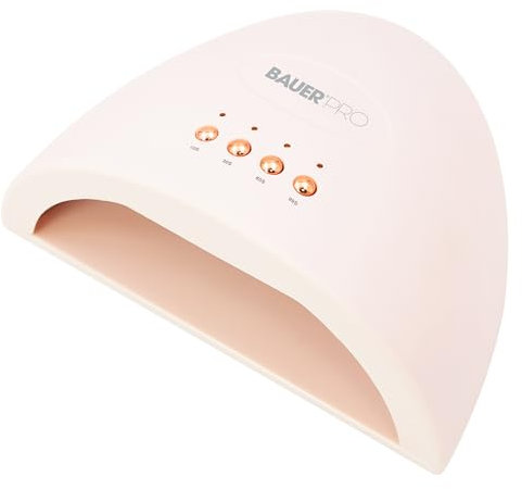 Bauer Professional UV Nail Lamp LED Gel Nail Dryer / 24W Portable Nail Light with 4 Timer Settings/Dual Wavelength USB Powered Curing Lamp for Gel Polish & Nail Art 38699