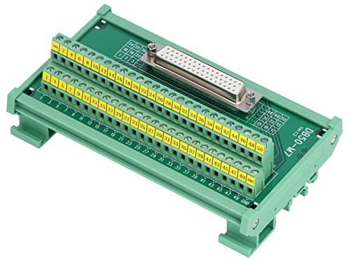 SEAFRONT Terminal DB50 zu Adapter Connector Board PCB Platte DC60V Buchse 50 Signale Elektronischer Komponentenblock D-Sub-Pin-Bolzen Kupferbasis Gerade HDB50 kein Löten Modulmuttern