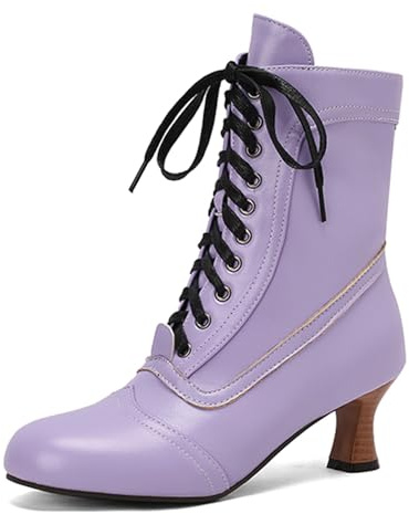 Generisch Stivali sopra il ginocchio da donna Shark Boots alla moda stivaletti da donna con punta rotonda tacco basso antiscivolo con lacci, cerniera laterale, stivali lunghi al polpaccio