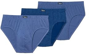 Abanderado Herren-Slip, halblang, Bedruckt, halb-kurz (3 Stück), Mix Blau (Azul Casico), 52
