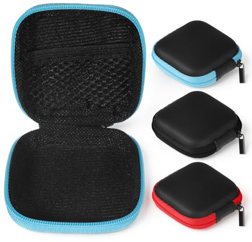 3 Stück In Ear Kopfhörer Tasche Kopfhörer Case | Mini Kopfhörer Tasche für Kabellosen Kopfhörers In Ear Earphones MP3 Player Schlüssel U Festplatte
