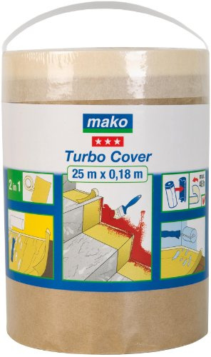 Abdeckpapier Schutzpapier mit Kreppband 180mm x 25m auf Rolle