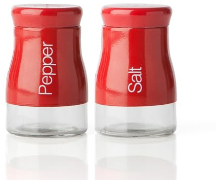 sabichi RED Salt & Pepper Set, 12.2 x 9.2 x 6 cm