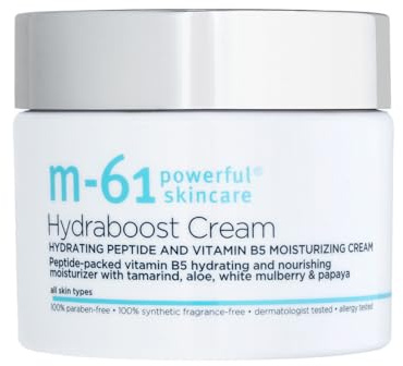 m-61 Hydraboost Cream - Ultra-Nourishing, Moisturizing Face Cream to Plump, Hydrate, Repair | Hyaluronic Acid, Peptides, Vitamins E & B5 | For All Skin Types | Made in USA - 1.7 Fl Oz