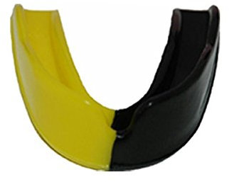 Junior Multicolor Gum Shield Mouth Guard Mouth Protection for Sports (Black - Yellow)