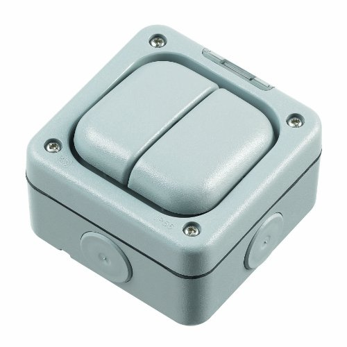 MK Masterseal Plus K56422RY 2-Gang Switch Enclosure for Use with Any 2-Switch Modules