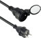 Electraline 200121 Prolongateur rallonge Professionnel étanche IP44, 5m Noir - Section 3G1,5 mm²