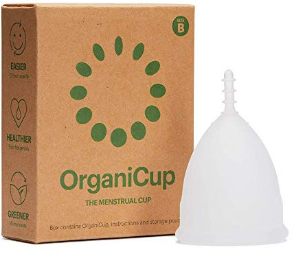 Coppetta mestruale OrganiCup - Taglia B/Grande - Vincitrice degli AllergyAwards 2019 - Approvata dalla FDA - Morbida, flessibile, riutilizzabile, in silicone per uso medicale