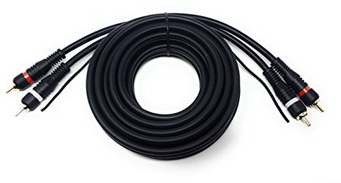 Maincore 3m long 2 x RCA to 2 x RCA with Ground/Earth/Tag Cable Lead for Turntable Vinyl Record Deck Mixer CD Player (Available in 1.5m, 2m, 3m) (3m)