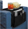 JINTN Modern Black Sofa Caddy Armchair Organiser with 6 Pockets, Cup Holder & Remote Control Organizer
