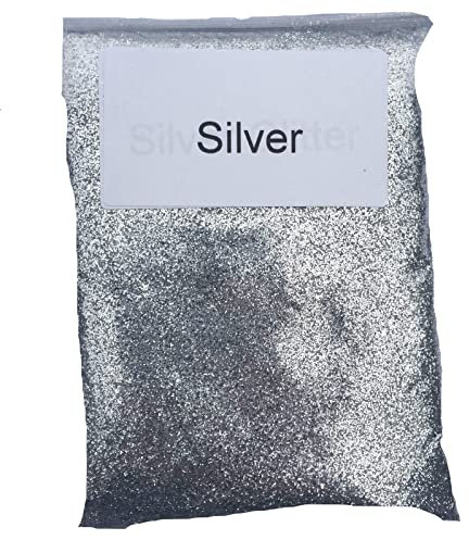 100g Fine Silver Craft Glitter Perfect for Arts & Crafts Project Fine Grade Sprinkle Sparkle Shine Bulk Resealable Bag Big Bag Christmas Grams Cheap Glitter. Lots of Colours Available.