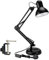 powerking Swing Arm LED Desk Lamp, Adjustable Architect Task Lamp Classic Desk Lamp with Clamp On Desk Lamps for Home Dorm Office Reading Black（Bulb is not incluede