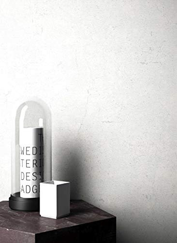 NEWROOM Steintapete Tapete grau Putz Beton Uni Vliestapete weiß Vlies moderne Design 3D Optik Struktur Tapete inkl. Tapezier Ratgeber