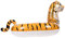 AirMyFun Bouée Gonflable XXL Chevauchable, Piscine & Plage, Flotteur Deluxe - Tigre - 150x105x100cm
