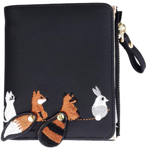 VALICLUD Reißverschluss um Brieftasche Tierwechsel Geldbörse Pu Leder Kartenhalter Tasche mit Armband Geschenke für Mädchen Einkaufen Reisen Geburtstagsfeier