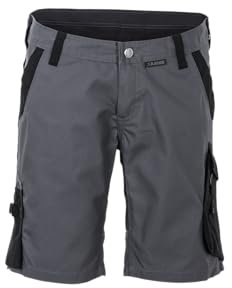 Planam 6461064 Norit Damen Shorts, Schiefer/Schwarz, Größe XXXL