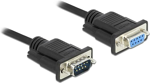 Delock Seriell Kabel RS-232 Sub-D9 Stecker zu Buchse mit 2 m