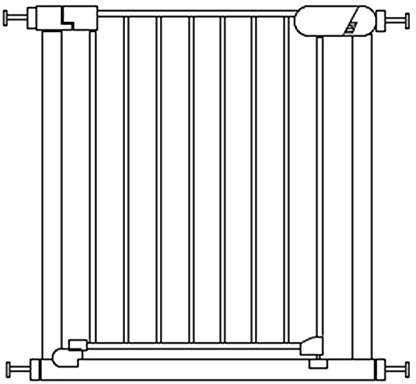 ZXCASDF Child Safety Gate White Metal Safety Stairs Gates Freestanding Auto Close Pet Gate Indoor (Size : 65-72Cm)