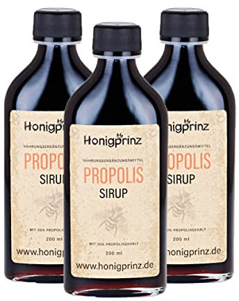 Propolis Sirup mit natürlichem Propolis, Honig, Salbei und Sonnenhut (3 x 200ml)