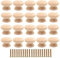 Zasvec Boutons de Porte Bois 20 Pièces - Poignée Meubles Rond 35 mm - Bouton de Tiroir avec Vis pour Placards de Cuisine