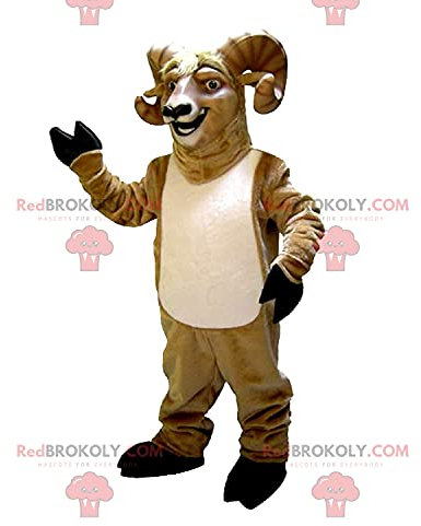 Goat REDBROKOLY Mascot with horns, ram costume