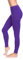SOFTSAIL Leggings da Donna a Vita Alta a Figura Intera in Cotone Ricco Tummy Control Sport Gym Yoga Fitness Pantaloni Elastici da Donna Solid Slimming Taglie Forti Viola 46 LWP