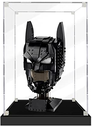 SWDZ Vitrine für Lego Batman Helm 76182, Acryl-Vitrine, staubdichte Aufbewahrungsvitrine für Lego 76182 (Nicht im Lieferumfang enthalten), Größe: 20 x 20 x 25 cm