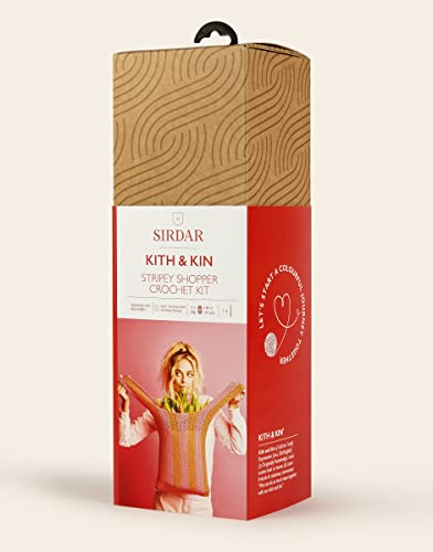 Sirdar Kith & Kin, Stripey Shopper (Orange) Crochet Kit