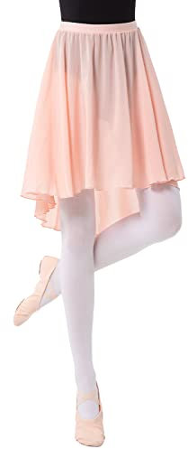 Damen Ballett Wickelrock Tanz Rock Chiffon Ballettrock Tanzröcke Sheer Wickelrock Ballett Tanz Dancewear