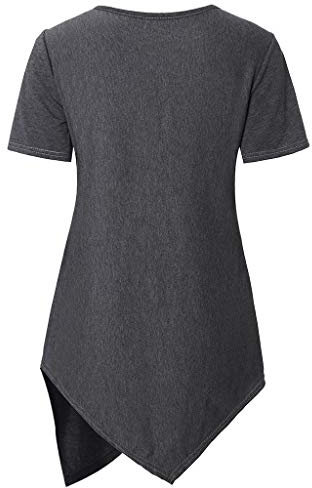 Umstands- und Stilltop aus Bio-Baumwolle 2er Pack grau & schwarz, Doppellagiges Schwangerschafts- und Stillshirt ärmellos mit Stillfunktion im 2er Set Damen Langarm Schwanger T-Shirt Umstandsshirt