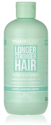 HAIR BURST Shampoo für Haarwachstum für Frauen — Fettiges Haar, reinigt und reguliert, reduziert Haarausfall, stimuliert das Wachstum, ohne SLS oder Parabene, Kokos und Avocado — 350ml