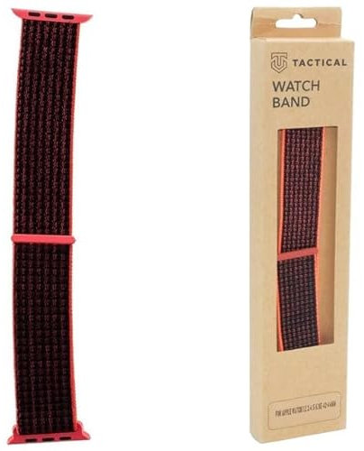 Tactical Cinturino 584 Originale Cloth Band Colore Black Orange Per Apple Watch 1-2-3-4-5-6-7-8-se 42-44-45mm