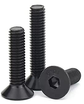 5Stück M12×35mm 10.9 Klasse Schwarz legierter Stahl flache Senkkopf Allen Sockel Schrauben