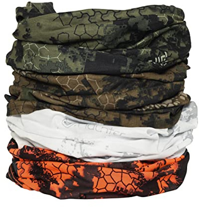 STEIGER Haunter 4 Stück Jagd Schlauchschal, Multifunktionstuch Unisex Camouflage Weiß Grün Braun Orange Tarnfarben