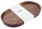 Vandroop Plateau de service en bois de noyer, forme ovale, 19,8 x 11,6 cm, pour aliments, boissons, rangement, empilable, style scandinave